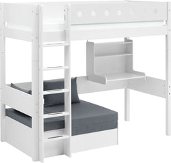 Flexa WHITE Letto rialzato - Bianco / L: 109.0 cm x P: 210.0 cm x A: 185.0 cm