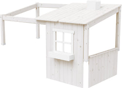 Flexa CLASSIC TREE HOUSE Aufbau halbes Baumhaus - Weiss / B: 112.0 cm x T: 210.0 cm x H: 129.0 cm