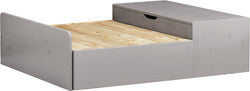 Flexa CLASSIC Divano letto con cassetto sottoletto - Grigio / L: 94.5 cm x P: 118.0 cm x A: 32.0 cm