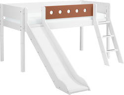 Lit mi-haut Flexa WHITE - Sommier / L : 109,0 cm x P : 210,0 cm x H : 120,0 cm