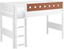 Flexa WHITE Lit moyen surélevé - rouiller / L: 110.0 cm x P: 210.0 cm x H: 143.0 cm