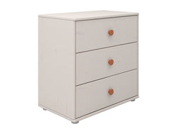 CLASSIC Kommode 3 Schubl.,grau,Griffe r - Grau / B: 72.0 cm x T: 44.2 cm x H: 74.5 cm