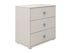 CLASSIC Kommode 3 Schubl.,grau,Griffe b - Grau / B: 72.0 cm x T: 44.2 cm x H: 74.5 cm