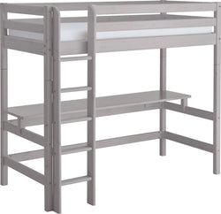 Flexa CLASSIC Letto rialzato con Scrivania - Grigio / L: 210.0 cm x P: 140.0 cm x A: 185.0 cm