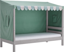 Flexa CLASSIC TEXTILE HOUSE Ganzes Textilhaus inkl. Einzelbett - Grau / B: 112.0 cm x T: 210.0 cm x H: 196.3 cm