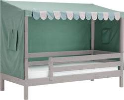 Flexa CLASSIC TEXTILE HOUSE Ganzes Textilhaus inkl. Einzelbett - Grau / B: 112.0 cm x T: 210.0 cm x H: 196.3 cm