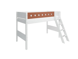 Flexa WHITE Mittelhochbett - Rost / B: 159.0 cm x T: 210.0 cm x H: 143.0 cm