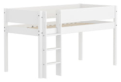 Flexa WHITE Halbhochbett - Weiss / B: 109.0 cm x T: 210.0 cm x H: 184.0 cm