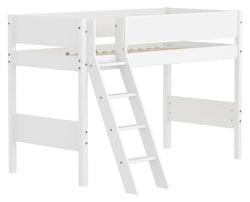 Flexa WHITE Mittelhochbett - Weiss / B: 159.0 cm x T: 210.0 cm x H: 143.0 cm