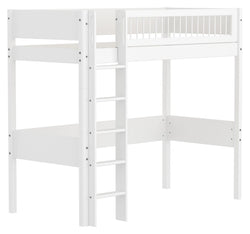Flexa WHITE Hochbett - Weiss / B: 109.0 cm x T: 210.0 cm x H: 184.0 cm