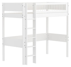 Flexa WHITE Lit surélevé - Blanc / L: 109.0 cm x P: 210.0 cm x H: 184.0 cm