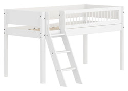 Flexa WHITE Halbhochbett - Weiss / B: 151.0 cm x T: 210.0 cm x H: 120.0 cm