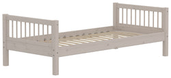 Flexa CLASSIC Einzelbett - Grau / B: 100.0 cm x T: 210.0 cm x H: 67.0 cm