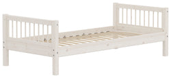 Flexa CLASSIC Einzelbett - White Wash / B: 100.0 cm x T: 210.0 cm x H: 67.0 cm