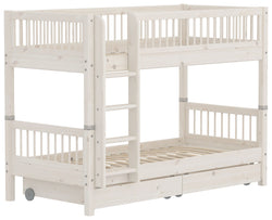 Flexa CLASSIC Leiter gerade Etagenbett - White Wash / B: 110.0 cm x T: 210.0 cm x H: 154.0 cm