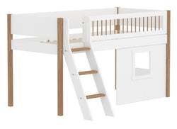 Flexa NOR Halbhochbett - Weiss / B: 151.0 cm x T: 210.0 cm x H: 120.0 cm