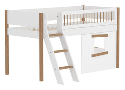 Flexa NOR Halbhochbett - Weiss / B: 151.0 cm x T: 210.0 cm x H: 120.0 cm