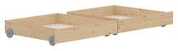 Ensemble de 2 tiroirs de lit CLASSIC, naturel - Nature / L: 196.0 cm x P: 90.0 cm x H: 22.0 cm