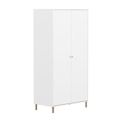 Flexa SAGA Schrank - Weiss / B: 100.0 cm x T: 55.0 cm x H: 200.0 cm