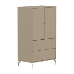 SAGA Schrank mit Schubl oat,oat kno/Füss - Oat / B: 75.0 cm x T: 45.0 cm x H: 129.5 cm