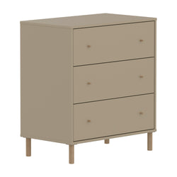 SAGA Chest oat with oak knobs and legs - Avoine / L: 75.0 cm x P: 45.0 cm x H: 84.0 cm