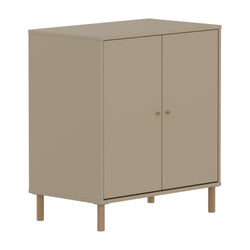 SAGA Shelf with door oat,oak knobs a leg - Avoine / L: 75.0 cm x P: 45.0 cm x H: 84.0 cm