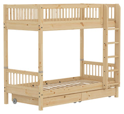 CLASSIC BB AS bars with 2 drawers raw - Nature / L: 110.0 cm x P: 210.0 cm x H: 154.0 cm