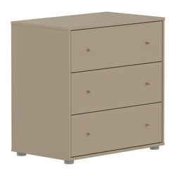 SAGA Chest oat with oak knobs/pla.feets - Avoine / L: 75.0 cm x P: 45.0 cm x H: 74.0 cm
