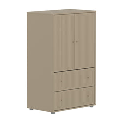 SAGA Cboar grv 2 drw oat,oat knob/pla.fe - Avoine / L: 75.0 cm x P: 45.0 cm x H: 120.0 cm
