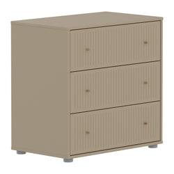 SAGA Chest grv front oat,oak kno/pla.fee - Avoine / L: 75.0 cm x P: 45.0 cm x H: 74.0 cm