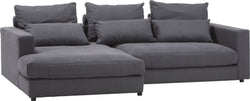 Divano ad angolo DARWIN in tessuto Darwin - versione a sinistra - L: 269,0 cm x P: 170,0 cm x H: 78,0 cm / Antracite