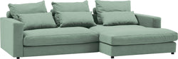 Canapé d'angle DARWIN en tissu Joiz - Menthe / L : 269,0 cm x P : 170,0 cm x H : 78,0 cm (version droite)