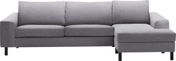 DIENER Ecksofa - Hellgrau / B: 276.0 cm x T: 156.0 cm x H: 81.0 cm
