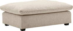 NOACK Stoff Berga Sofa/Hocker - Beige / Hocker XL - B: 122.0 cm x T: 85.0 cm x H: 49.0 cm