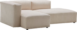 CORDIN Ecksofa - Creme / B: 224.0 cm x T: 130.0 cm x H: 67.0 cm links