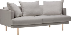 Tessuto MALIN Dita - Grigio / L: 174 cm x P: 95 cm x A: 79 cm Divano a 2 posti e mezzo