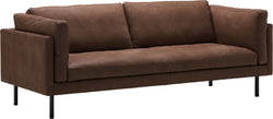 Divano BOVINA a 3 posti e mezzo - Marrone / L: 210,0 cm x P: 94,0 cm x A: 79,0 cm