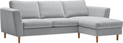 DIENER Ecksofa - Weiss / Schwarz / B: 235.0 cm x T: 156.0 cm x H: 81.0 cm