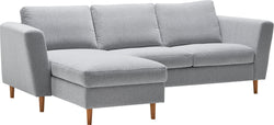 DIENER Ecksofa - Weiss / Schwarz / B: 235.0 cm x T: 156.0 cm x H: 81.0 cm