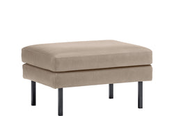 BOVINA Tessuto Rebel - Pouf - L: 74,0 cm x P: 60,0 cm x A: 43,0 cm / Beige