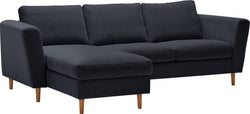 DIENER Ecksofa - Dunkelgrau / B: 235.0 cm x T: 156.0 cm x H: 81.0 cm