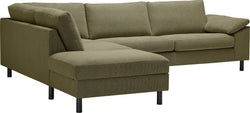 DIENER Ecksofa - Grün / B: 277.0 cm x T: 225.0 cm x H: 81.0 cm