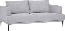 Divano ELANO in tessuto Neve - Divano a due posti - L: 195,0 cm x P: 93,0 cm x H: 87,0 cm / Grigio chiaro
