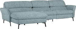 SEBO Ecksofa - Hellblau / B: 284.0 cm x T: 161.0 cm x H: 84.0 cm
