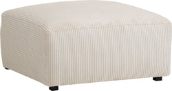Divano CORDIN - Crema / L: 76,0 cm x P: 76,0 cm x A: 40,0 cm Pouf
