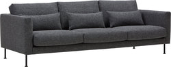 TEM 3er-Sofa Stoff Hevre - Anthrazit / B: 248.0 cm x T: 100.0 cm x H: 84.0 cm