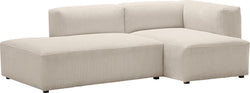 Canapé d'angle CORDIN - Crème / L : 224,0 cm x P : 130,0 cm x H : 67,0 cm