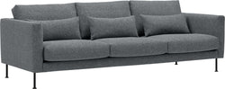 TEM 3er-Sofa Stoff Hevre - Blau / B: 248.0 cm x T: 100.0 cm x H: 84.0 cm