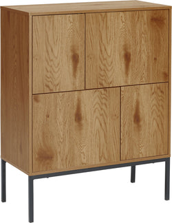 Credenza alta JEREMY - Marrone / L: 80.0 cm x P: 40.0 cm x A: 103.0 cm