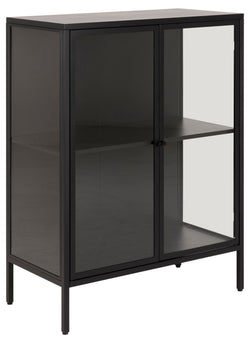 Vitrine JAXTON - Noir / L: 80.0 cm x P: 40.0 cm x H: 98.7 cm